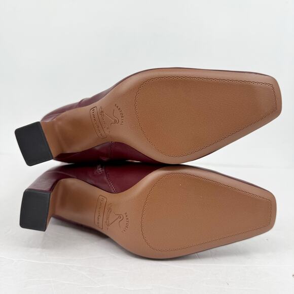 Franco Sarto Womens Bowman Knee High Boots US 7.5 M Wide Calf Red NIB - Picture 10 of 11